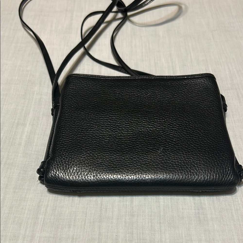 Brighton Croc Black Leather Crossbody Bag - Picture 4 of 10